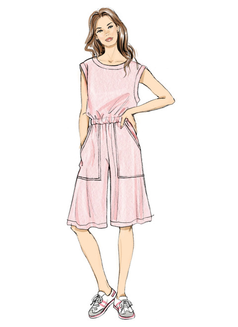 Butterick B7063 | Butterick Sewing Pattern Misses' Knit Jumpsuit with Length and Sleeve Variations
