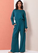 Butterick B7063 | Butterick Sewing Pattern Misses' Knit Jumpsuit with Length and Sleeve Variations