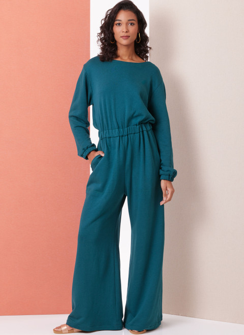 Butterick B7063 | Butterick Sewing Pattern Misses' Knit Jumpsuit with Length and Sleeve Variations