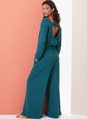 Butterick B7063 | Butterick Sewing Pattern Misses' Knit Jumpsuit with Length and Sleeve Variations