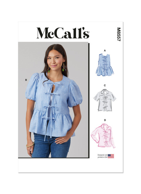 McCall's M8557 | McCall's Sewing Pattern Misses' and Women's Tops | Front of Envelope