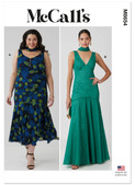 McCall's M8654 | Misses' and Women's Maxi Dress with Scarf | Front of Envelope