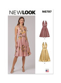 New Look N6797 | New Look Sewing Pattern Misses' Dress in Two Lengths | Front of Envelope