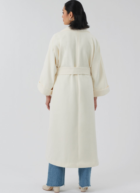 New Look N6810 | New Look Sewing Pattern Misses' Coat with Belt in Two Lengths