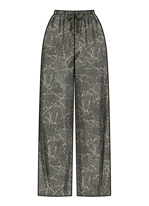 New Look N6814 | New Look Sewing Pattern Misses' Knit Tops and Knit or Woven Pull on Pants