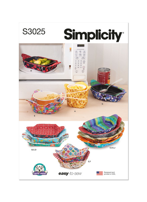 Simplicity S3025 | Simplicity Sewing Pattern Microwavable Cozies by Carla Reiss Design | Front of Envelope