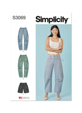 Simplicity S3069 | Simplicity Sewing Pattern Misses' Pants and Shorts | Front of Envelope