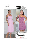 Simplicity S3128 | Simplicity Sewing Pattern Misses' Dress in Two Lengths by Mimi G Style | Front of Envelope