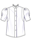 Simplicity S3134 | Simplicity Sewing Pattern Misses' Ruffled Button Front Top with Sleeve Variations