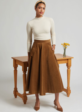 Simplicity S3169 | Simplicity Sewing Pattern Misses' and Women's Full Skirt with Pocket Variations