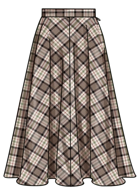 Simplicity S3169 | Simplicity Sewing Pattern Misses' and Women's Full Skirt with Pocket Variations