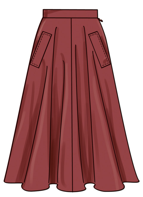 Simplicity S3169 | Simplicity Sewing Pattern Misses' and Women's Full Skirt with Pocket Variations