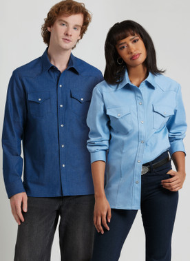 Simplicity S3171 | Simplicity Sewing Pattern Unisex Western Style Shirt