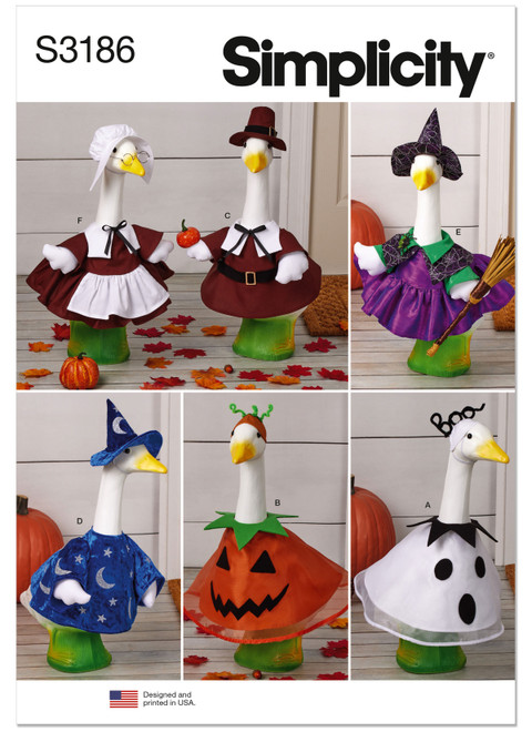 Simplicity S3186 | Simplicity Sewing Pattern Porch Geese Clothes for Fall Holiday | Front of Envelope