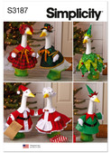 Simplicity S3187 | Simplicity Sewing Pattern Porch Geese Clothes for Christmas Holiday | Front of Envelope