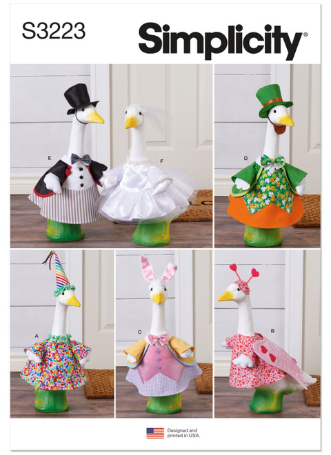 Simplicity S3223 | Simplicity Sewing Pattern Spring Holidays and Special Occasions Porch Geese Clothes  | Front of Envelope