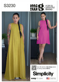 Simplicity S3230 | Simplicity Sewing Pattern Misses' Tent Dress in Two Lengths by Mimi G Style | Front of Envelope