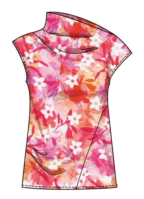 Simplicity S3233 | Simplicity Sewing Pattern Misses' Draped Top in Three Lengths