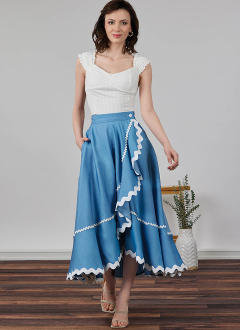 Simplicity S3235 | Simplicity Sewing Pattern Misses' Wrap Midi Skirt