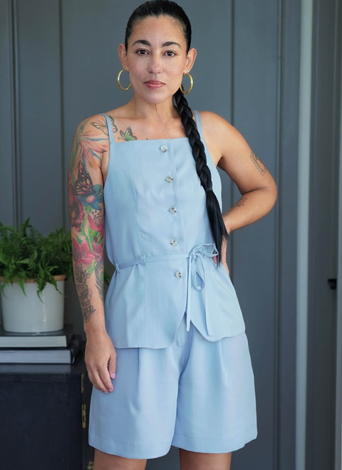 Simplicity S3238 | Simplicity Sewing Pattern Misses' Vest Top and Shorts by Mimi G Style