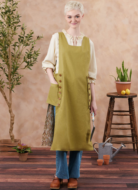 Simplicity S3258 | Simplicity Sewing Pattern Misses' Reversible Cobbler Apron and Hat in Three Sizes S, M and L