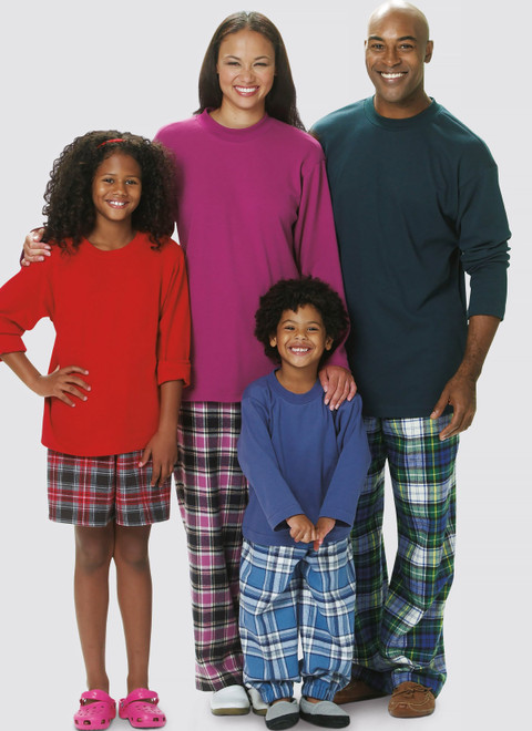 Simplicity S9202 | Misses'/Men's/Children's/Boys'/Girls' T-Shirt, Shorts and Pants