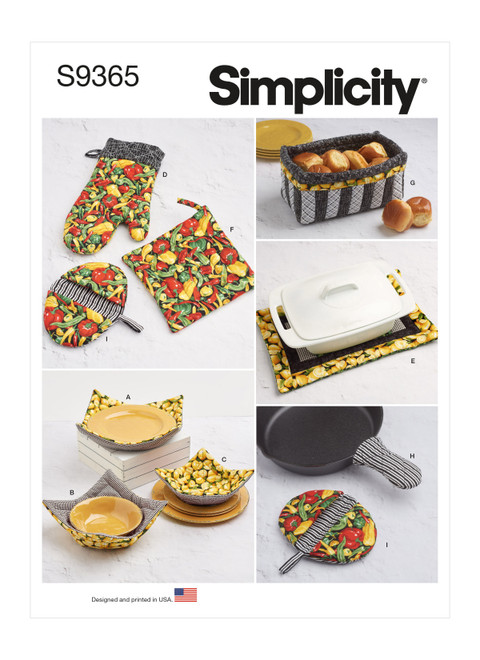 Simplicity S9365 | Quilted Kitchen Accessories | Front of Envelope