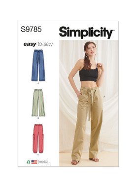Simplicity S9785 (PDF) | Misses' Pants | Front of Envelope
