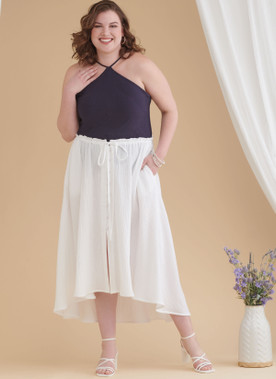 Simplicity S9787 (PDF) | Women's Skirt With Hemline Variations