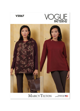 Vogue Patterns V2067 | Misses' Knit Top and Jacket by Marcy Tilton | Front of Envelope