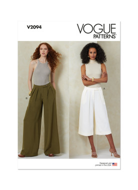 Vogue Patterns V2094 | Vogue Patterns Misses' Pants in Two Lengths | Front of Envelope