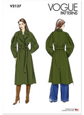 Vogue Patterns V2137 | Misses' Trench Coat and Belt | Front of Envelope