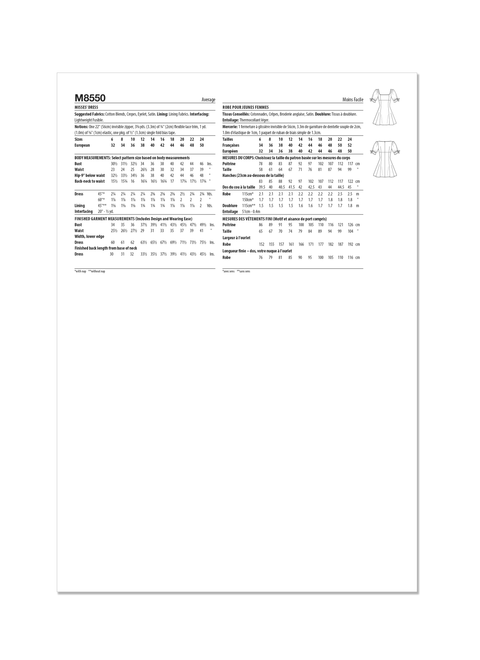 McCall's M8550 | McCall's Sewing Pattern McCall's Sewing Pattern Misses' Dress by Brandi Joan | Back of Envelope