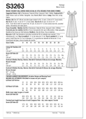Simplicity S3263 | Simplicity Sewing Pattern Misses' Regency Ball Gowns | Back of Envelope