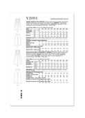 Vogue Patterns V2094 | Vogue Patterns Misses' Pants in Two Lengths | Back of Envelope